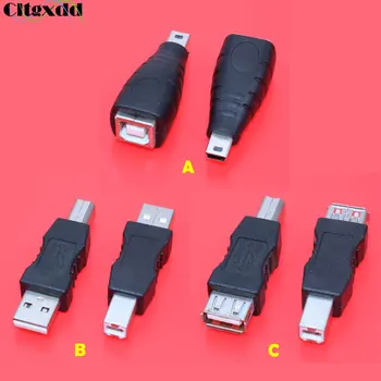 Cltgxdd 1 ADET USB 2.0 Mini USB 5pin B Tipi Yazıcı Adaptörü Erkek Kadın USB 2.0 Min USB Yazıcı Tarayıcı Konektörü Dönüştürücü