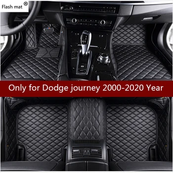 Flaş mat deri araba paspaslar Dodge journey 2000-2014 için 2015 2016 2017-2020 Özel oto ayak Pedleri otomobil halı kapak