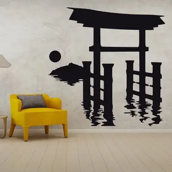 Japon Torii Kapı Duvar Çıkartması Anime Sticker Ev Oturma Odası Dekorasyon İçin Çıkarılabilir A002232