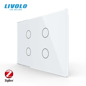 Livolo ABD Standart akıllı Wifi Zigbee Duvar dokunmatik ışık anahtarı, Kablosuz APP Kontrolü, Google Ev, Alexa Ses Cihazları, VL-C904Z-11