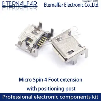 MK5P MİNİ USB 2.0 Tip A Dişi Mikro 5PİN 4 ayak Uzatmak ile positioningpost Düz Dikey Konnektör İğne kaynak teli