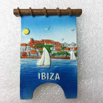 QIQIPP İspanya Ibiza seyahat hatıra buzdolabı mıknatısı macun ev dekorasyon seyahat koleksiyonu mıknatıs el hediye